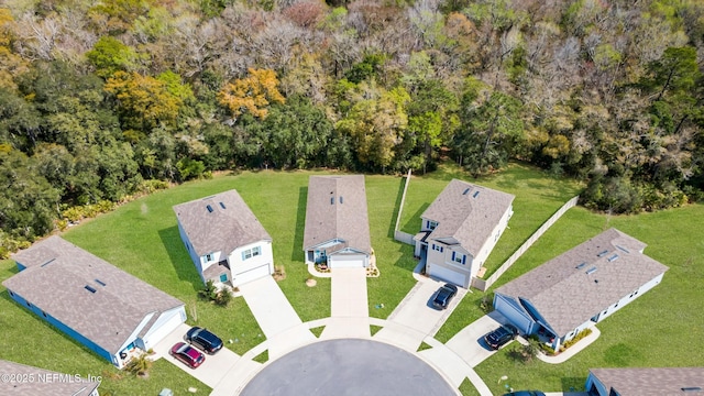 bird's eye view with a residential view