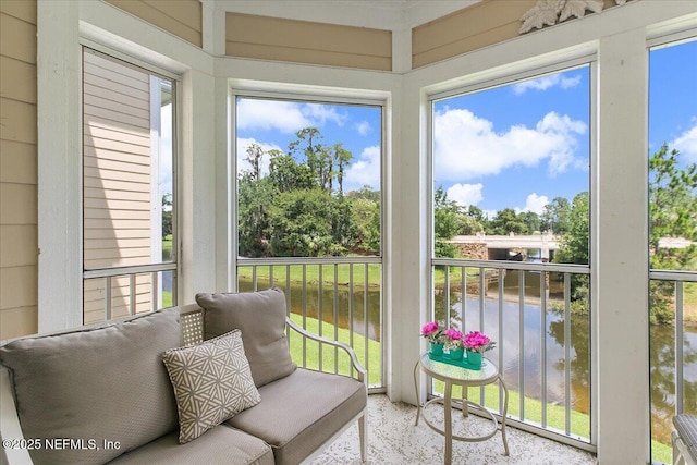 view of sunroom