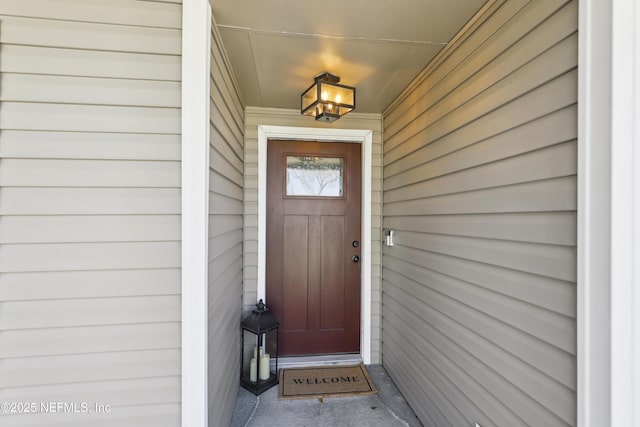 view of doorway to property