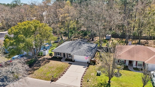 aerial view with a view of trees