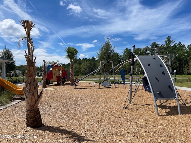 view of community jungle gym