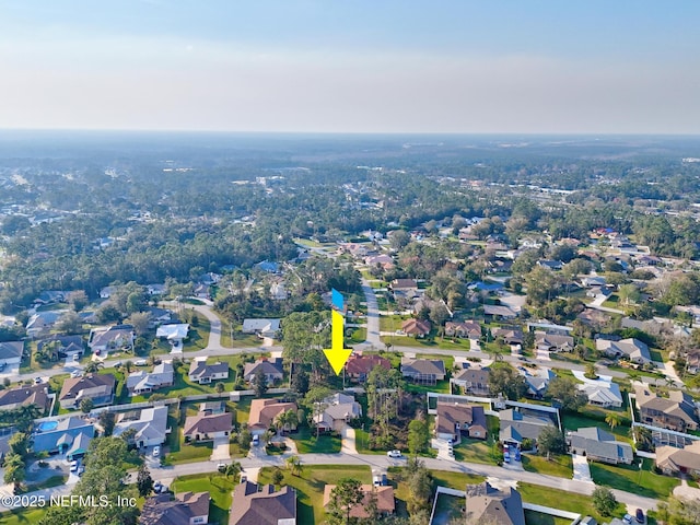 aerial view featuring a residential view