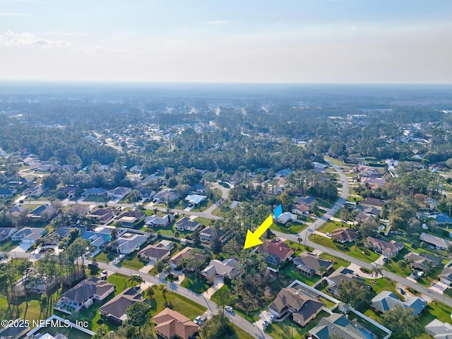 bird's eye view featuring a residential view