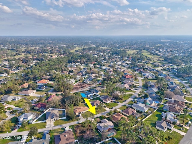 drone / aerial view with a residential view