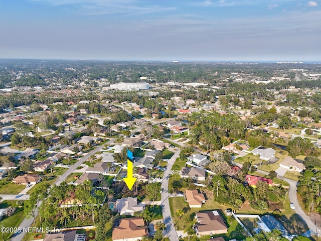 bird's eye view with a residential view