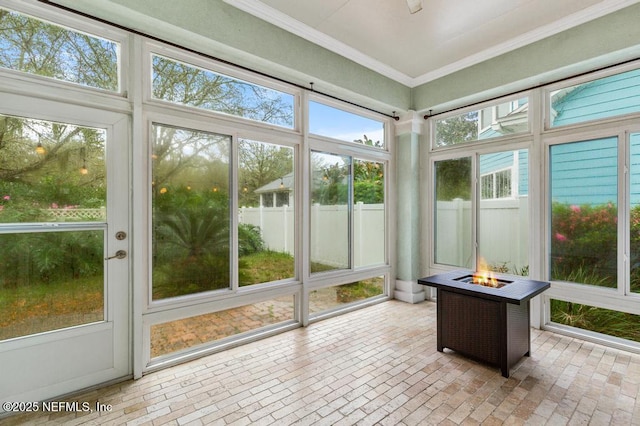 view of sunroom