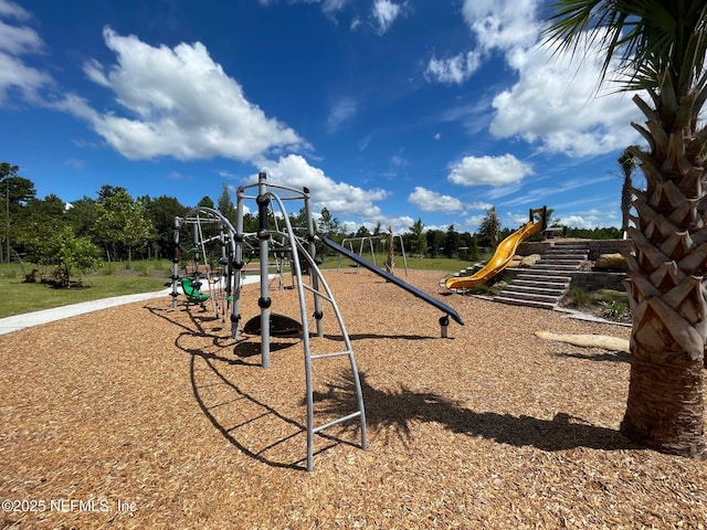 view of community jungle gym