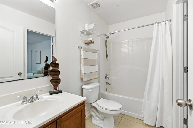 75250 Fern Creek Dr, Yulee, FL 32097 - full bath with tile patterned floors, vanity, and shower / tub combo with curtain