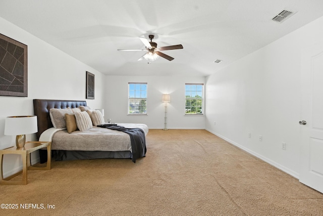 75250 Fern Creek Dr, Yulee, FL 32097 - bedroom featuring light carpet and ceiling fan