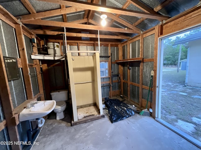 storage area with a sink