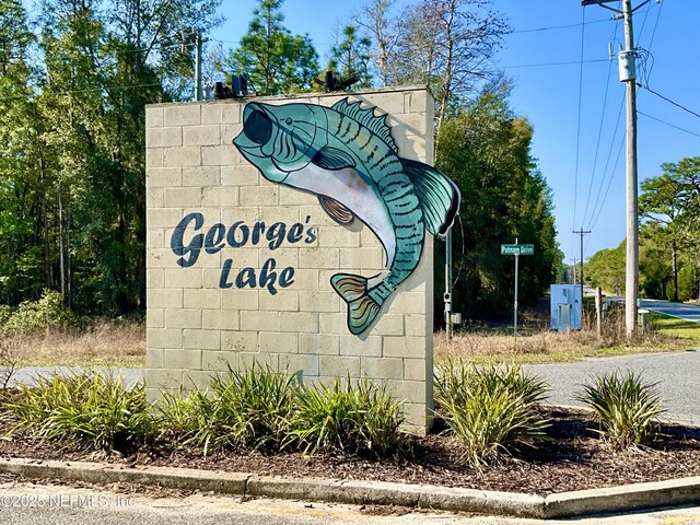 view of community sign