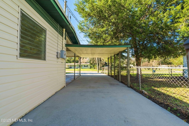 exterior space featuring fence