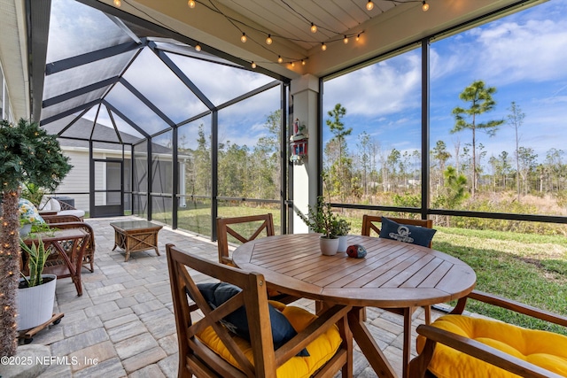 sunroom / solarium with a healthy amount of sunlight