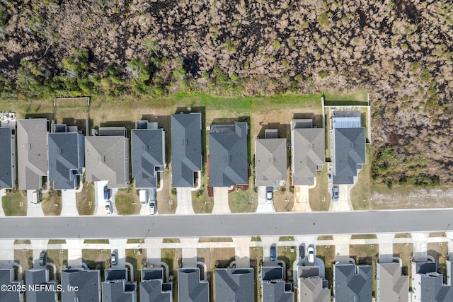 aerial view with a residential view