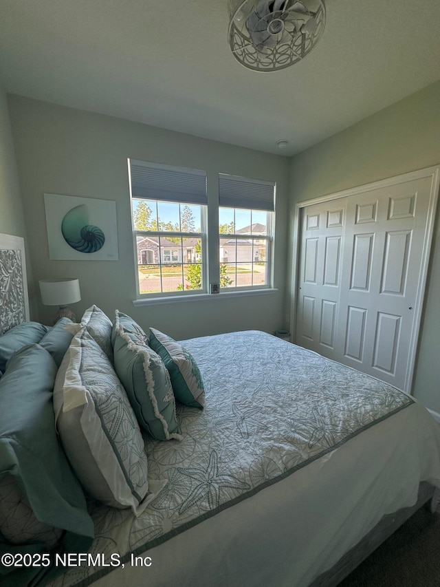 bedroom featuring a closet