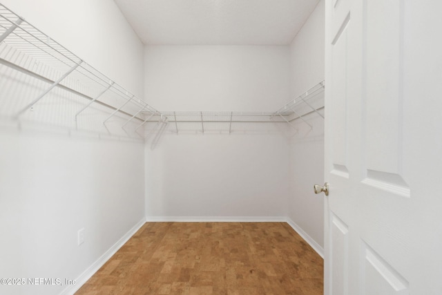 view of walk in closet