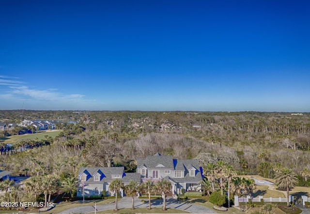 bird's eye view with a residential view