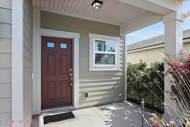 view of doorway to property