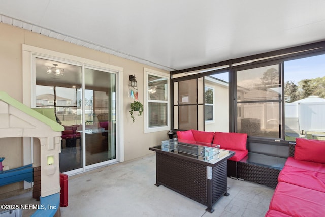 view of sunroom