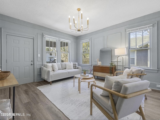 interior space with an inviting chandelier