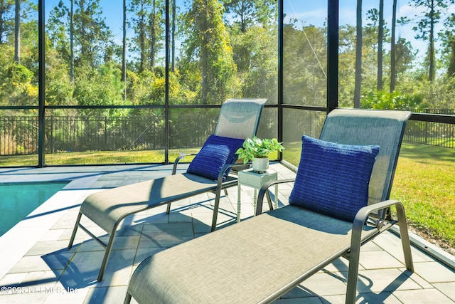 view of sunroom