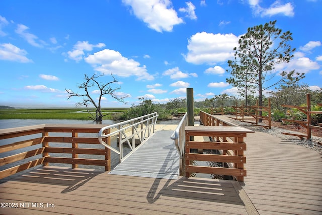 exterior space featuring a water view