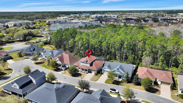 drone / aerial view featuring a residential view