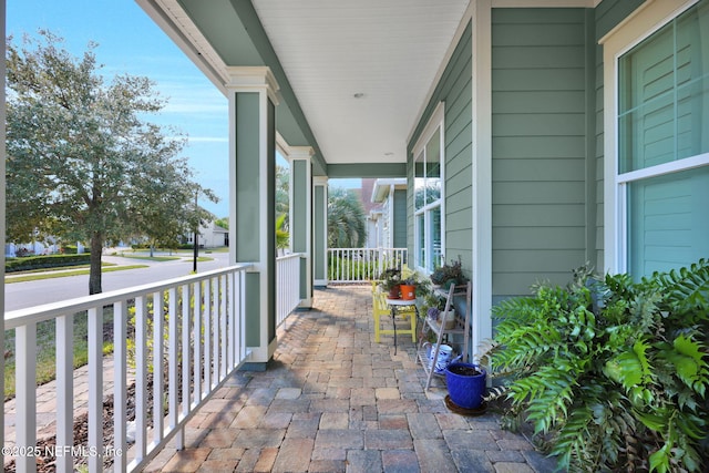 view of patio featuring covered porch
