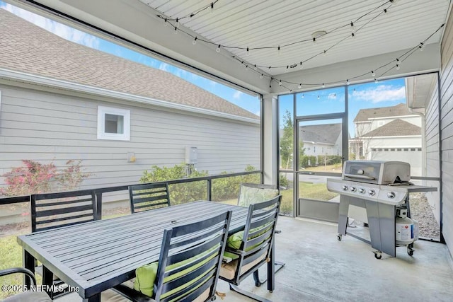 view of sunroom