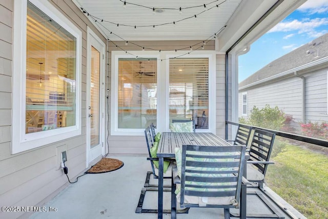 view of sunroom / solarium