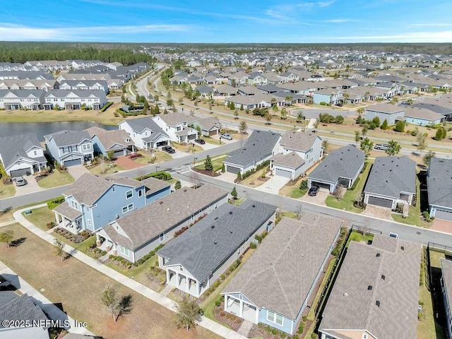 bird's eye view with a residential view