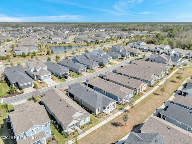 bird's eye view with a residential view