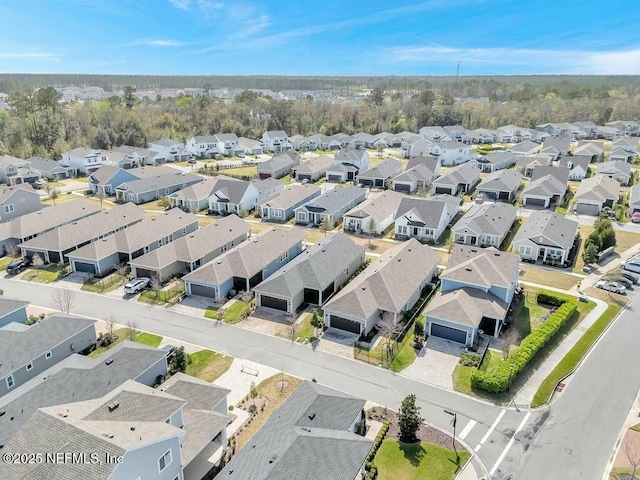 drone / aerial view with a residential view