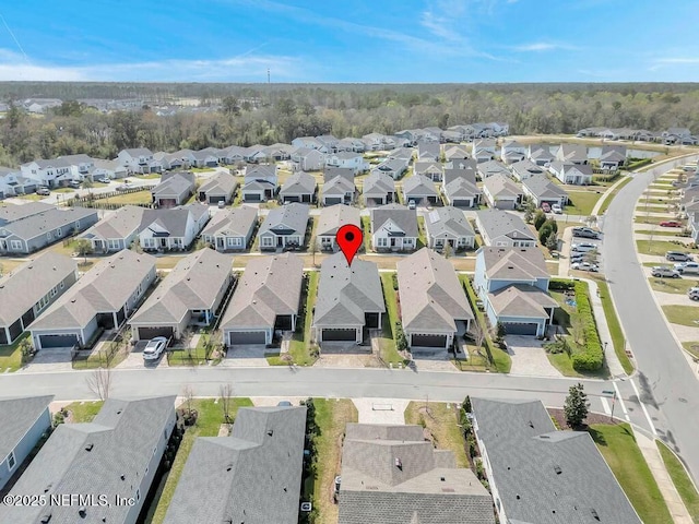 drone / aerial view featuring a residential view