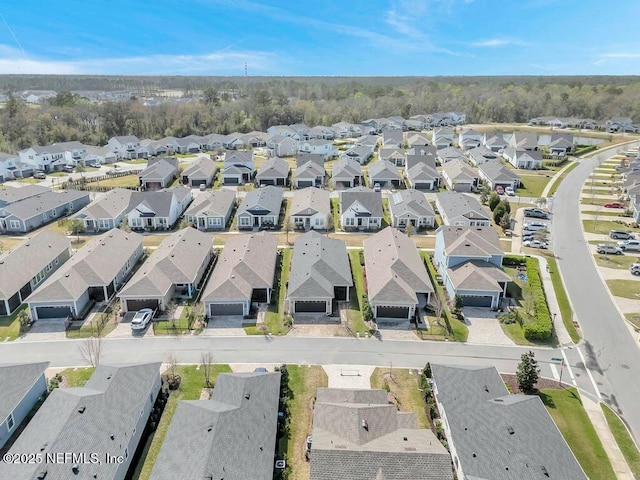 bird's eye view featuring a residential view