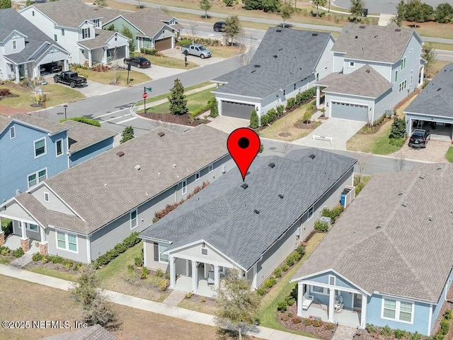 bird's eye view featuring a residential view