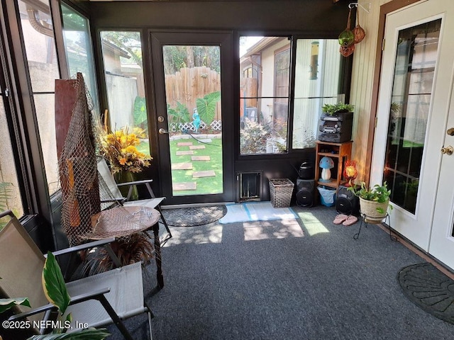 view of sunroom