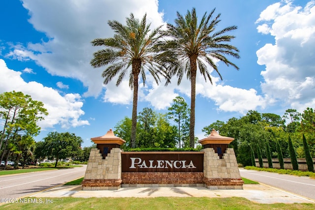 view of community sign