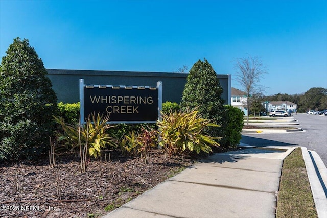 view of community sign