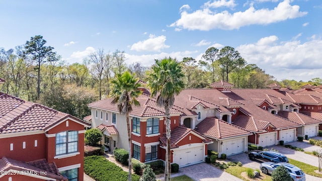 bird's eye view with a residential view