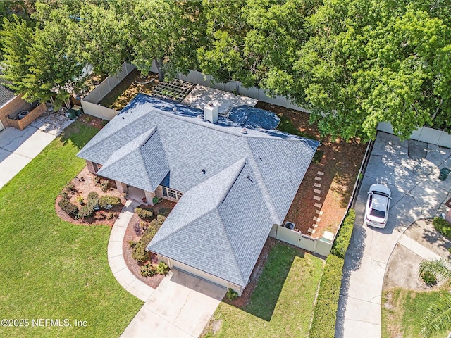 birds eye view of property