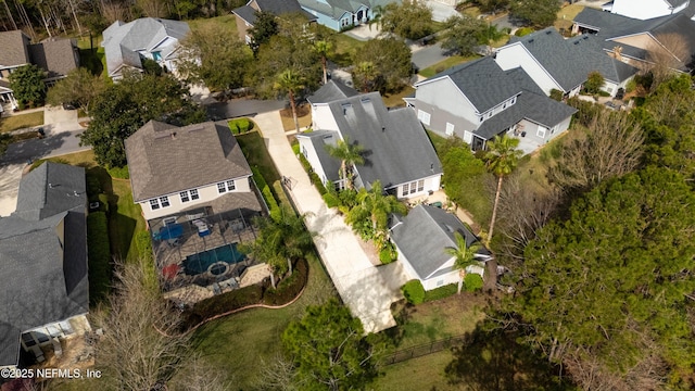 birds eye view of property featuring a residential view