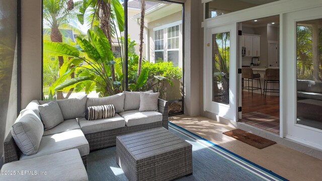 view of sunroom / solarium