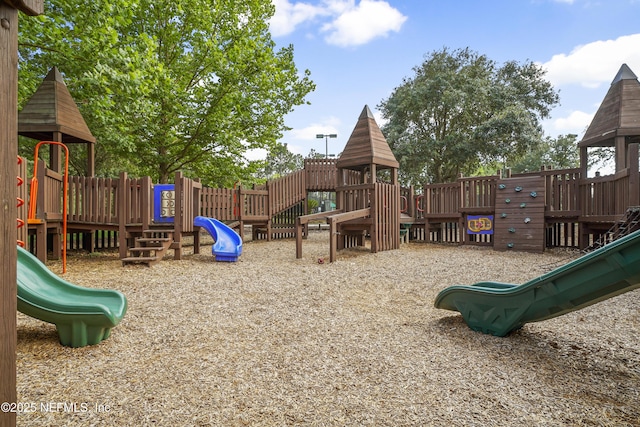 view of community jungle gym