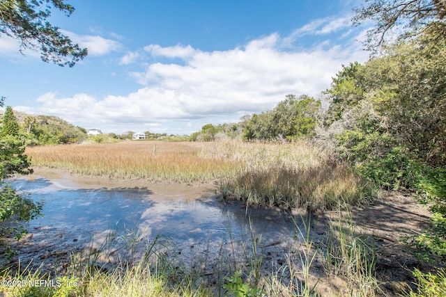 view of landscape with a water view