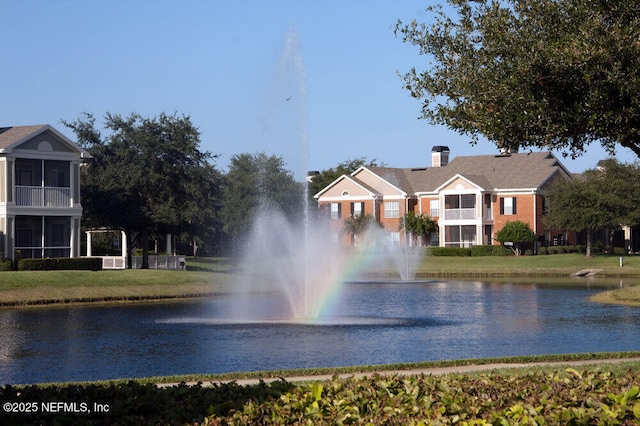 view of water feature