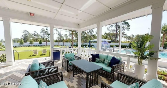 view of sunroom / solarium