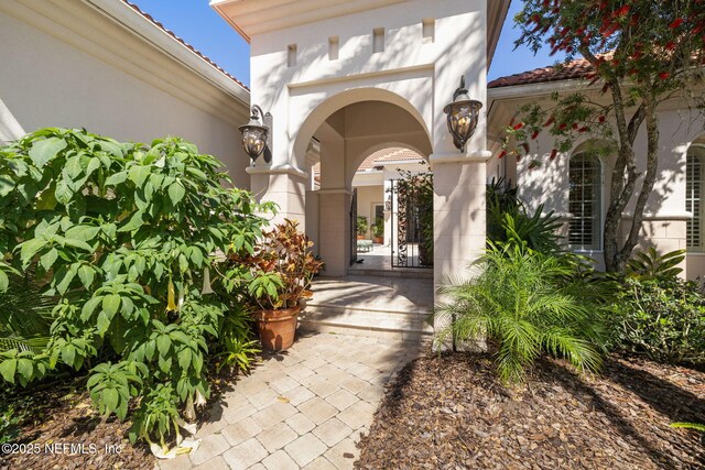 236 Deer Haven Dr, Ponte Vedra Beach, FL 32082 - property entrance featuring stucco siding