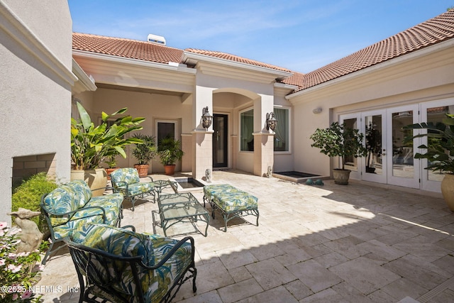 236 Deer Haven Dr, Ponte Vedra Beach, FL 32082 - view of patio / terrace featuring french doors and an outdoor hangout area