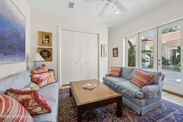 236 Deer Haven Dr, Ponte Vedra Beach, FL 32082 - living area with ceiling fan and recessed lighting